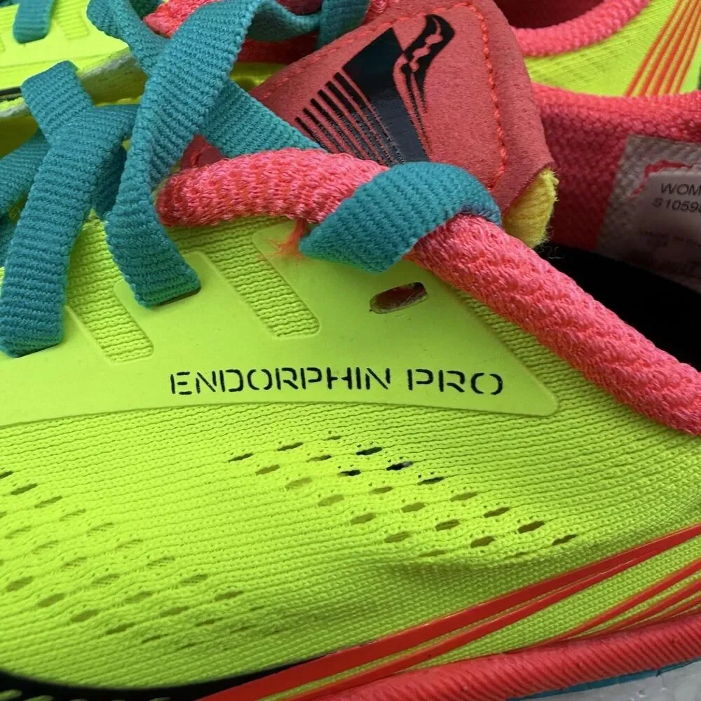 Saucony Endorphin Pro Shoes Womens Size 7 Yellow Running Sneakers S10598-85
